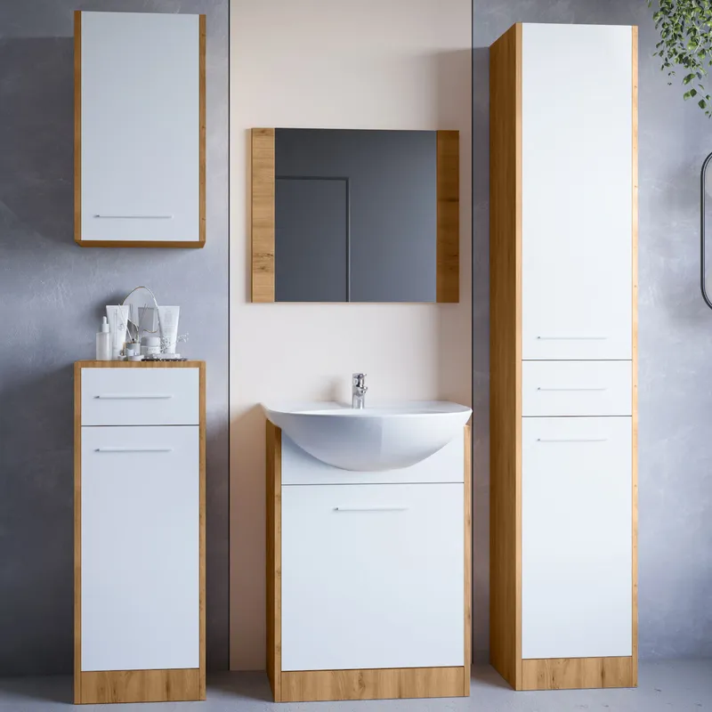 Łazienka SLIM Dąb Artisan / Biały
