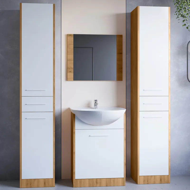 Łazienka SLIM MAX Dąb Artisan / Biały