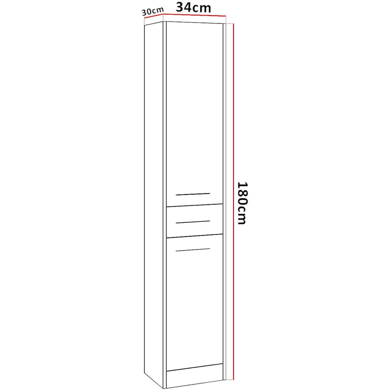 Szafka Łazienkowa Wysoka SLIM SL1 Dąb Artisan
