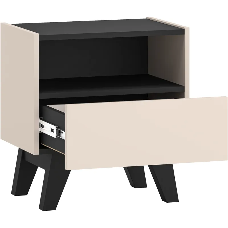 Szafka Nocna SABLE 06 Kaszmir / Czarny