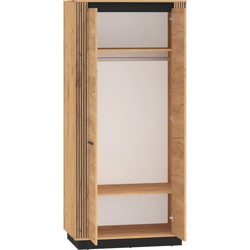 Szafa URSA 03 Dąb Craft Złoty + Czarny
