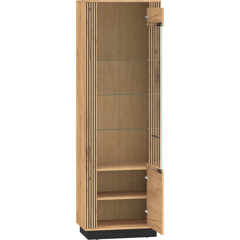 Witryna URSA 04 Dąb Craft Złoty + Czarny