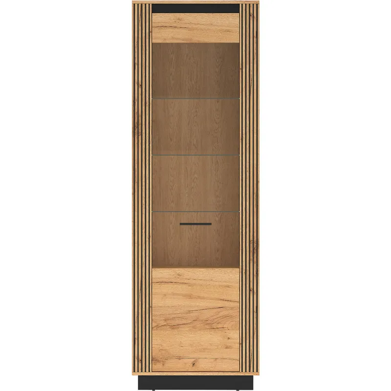 Witryna URSA 04 Dąb Craft Złoty + Czarny