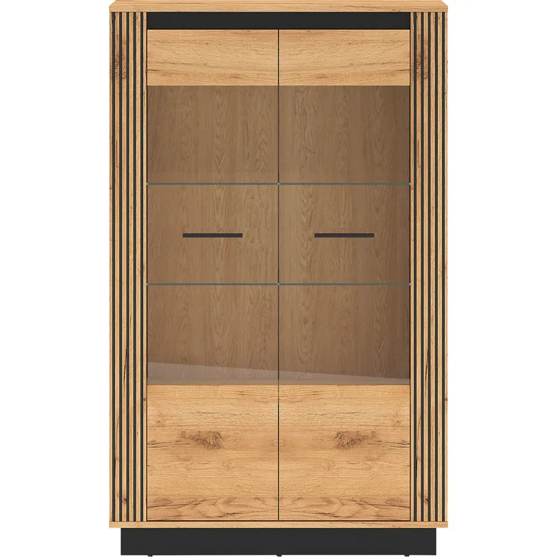 Witryna URSA 05 Dąb Craft Złoty + Czarny