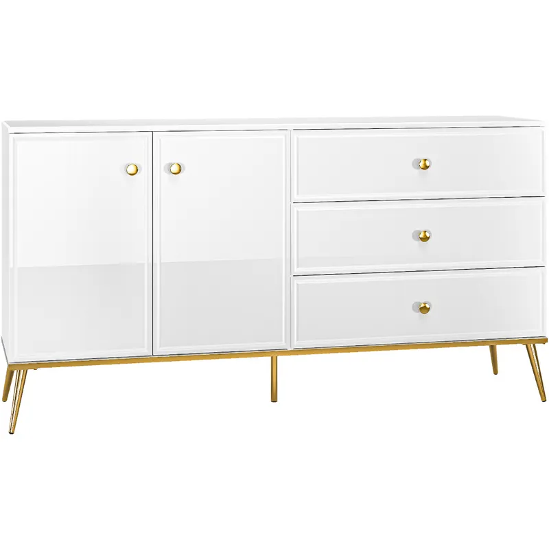 Komoda GOLDEN GL04 Biały Połysk