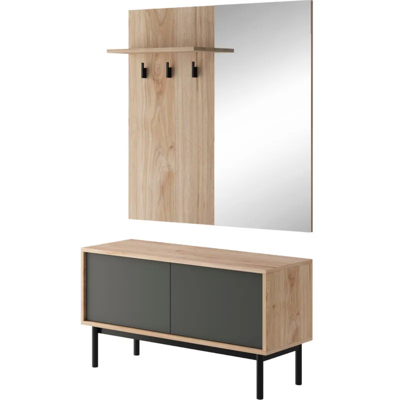 Garderoba BASIC BS04 Jackson Hickory / Grafit WYPRZEDAŻ