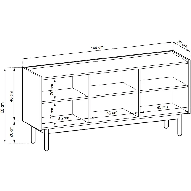 Komoda HOBO 02 Dąb Riviera