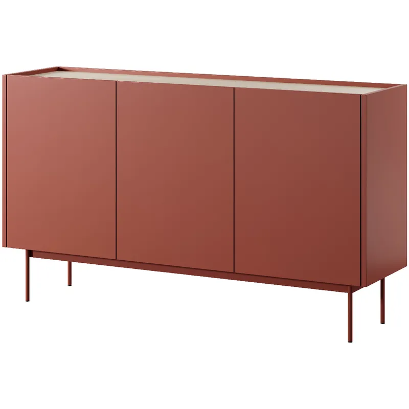 Komoda COLOUR 02 Ceramic Red / Dąb Linea