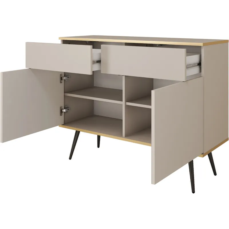 Komoda ARA KSZ107 Biały + Czarny