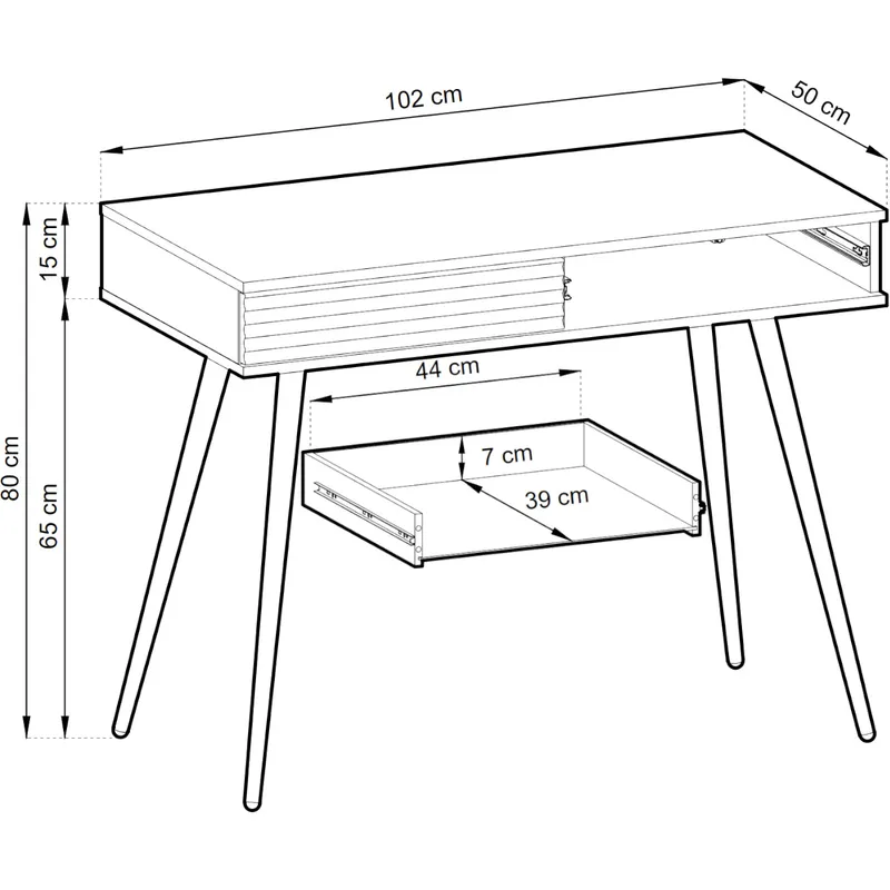 Toaletka ARA T102 - Czarny