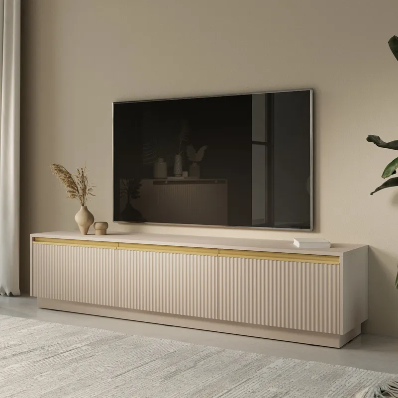 Szafka RTV 180 CROWN 01 Beż Piaskowy