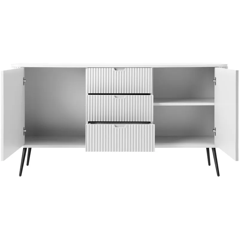 Komoda ZOVI 02 Biały / Czarny