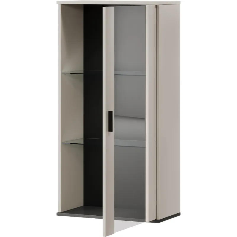 Kaszmirowo-Czarna Komoda RTV SINDI 5J 180 cm