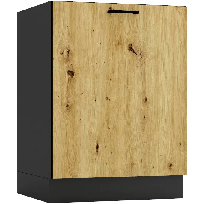 Szafka Dolna Pod Płytę D60PC ELLEN 06 Grafit / Dąb Artisan