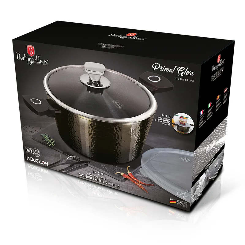 Garnek 6l Z Pokrywkami 28cm BERLINGER HAUS BH-6573 Primal Gloss
