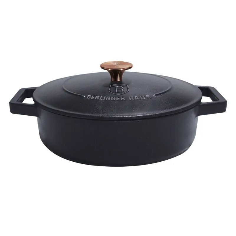 Garnek Żeliwny 2,57l Z Pokrywką 24cm BERLINGER HAUS BH-6493