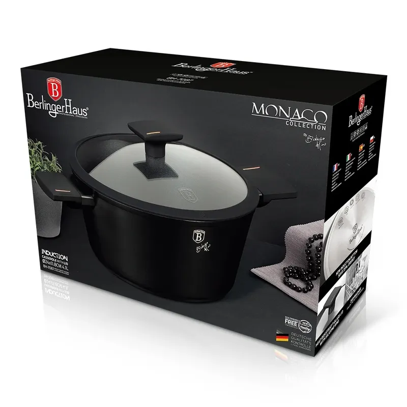 Garnek Tytanowy 24cm BerlingerHaus BH-7087 Monaco / Black Rose Collection