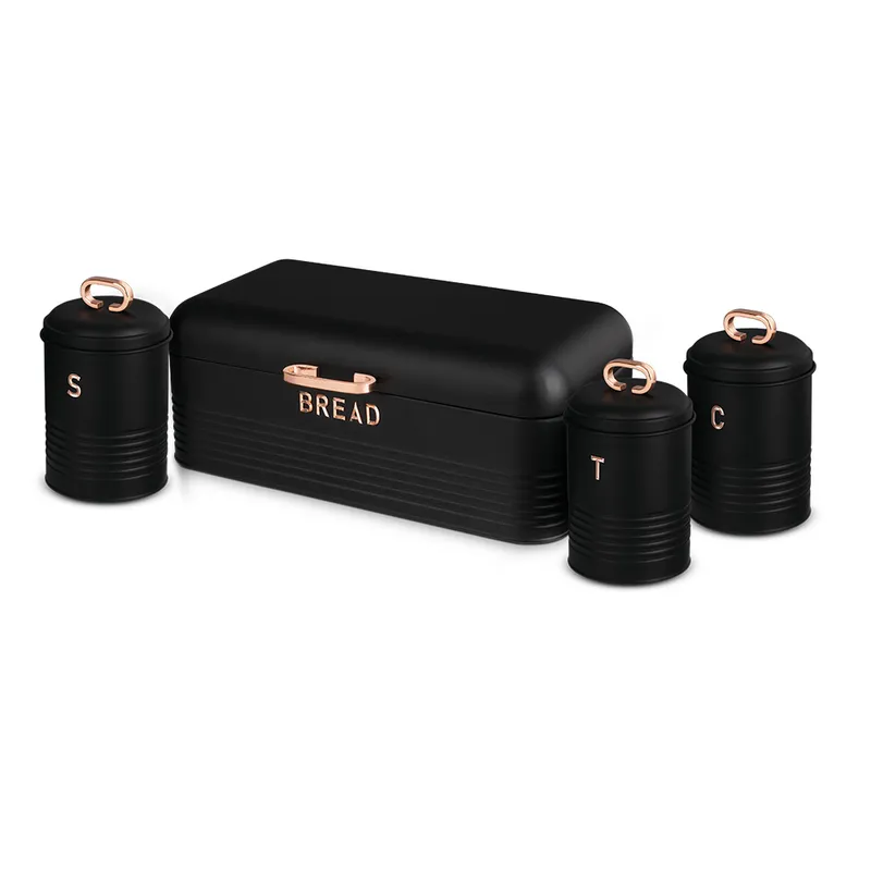 Zestaw 3 Pojemników I Chlebak Black Rose BH-6753