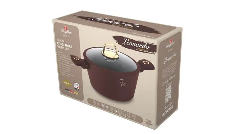Garnek Z Pokrywką 24cm BerlingerHaus Leonardo BH-8041
