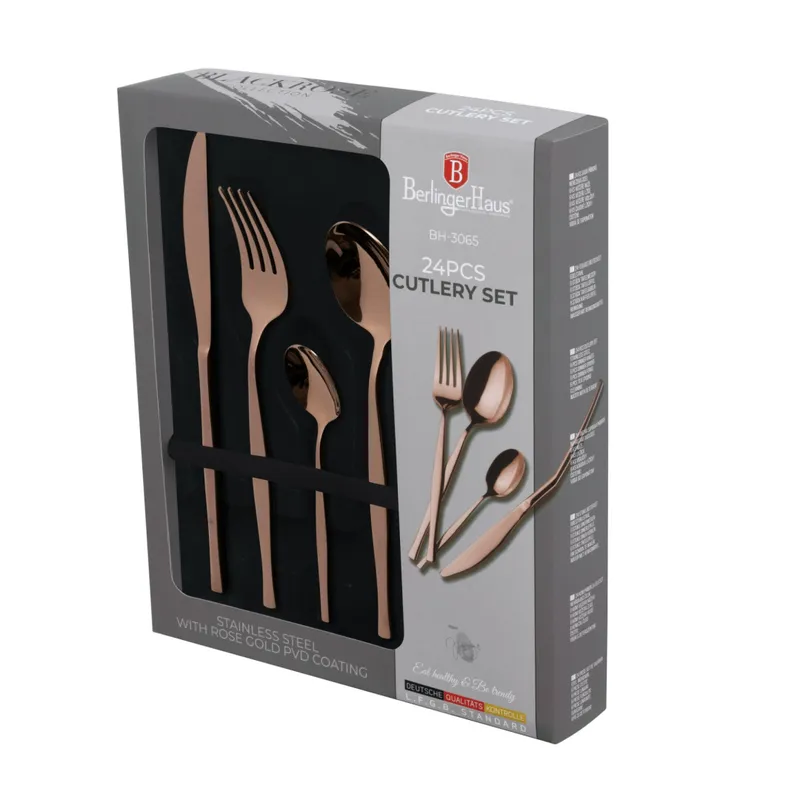 Sztućce 24szt BerlingerHaus Rose Gold BH-3065