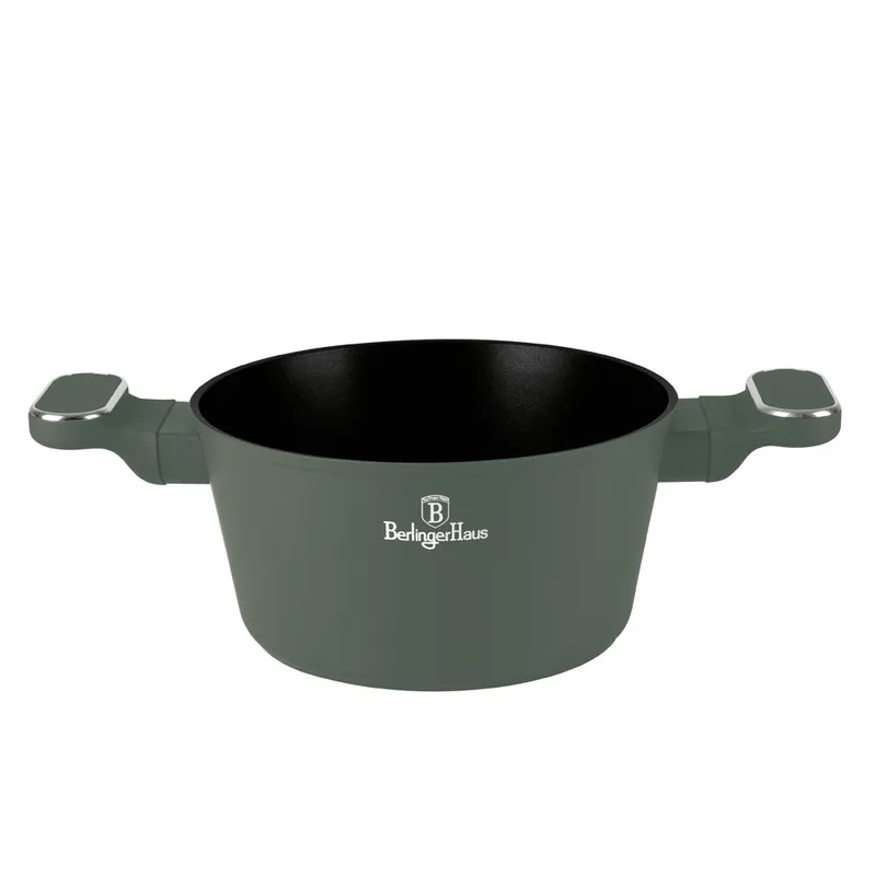 Garnek Z Pokrywką 20 cm Matte Green Collection BerlingerHaus BH-8200