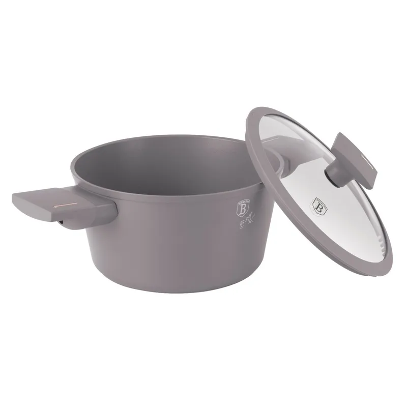 Garnek Z Pokrywką 20cm Taupe BerlingerHaus BH-8100
