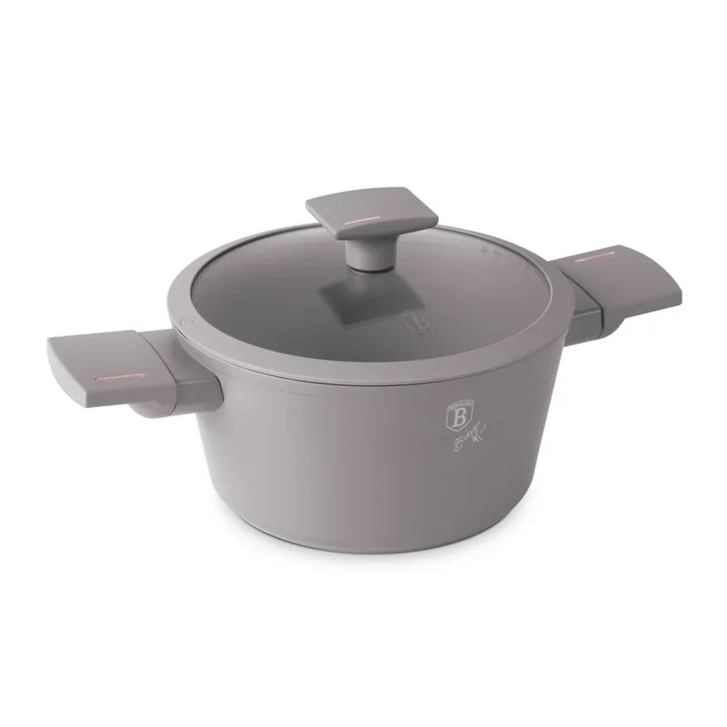Garnek Z Pokrywką 20cm Taupe BerlingerHaus BH-8100