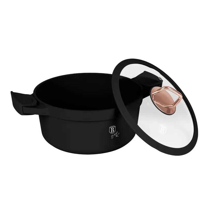 Garnek Z Pokrywką 24cm BerlingerHaus BH-1457 Black Rose Collection
