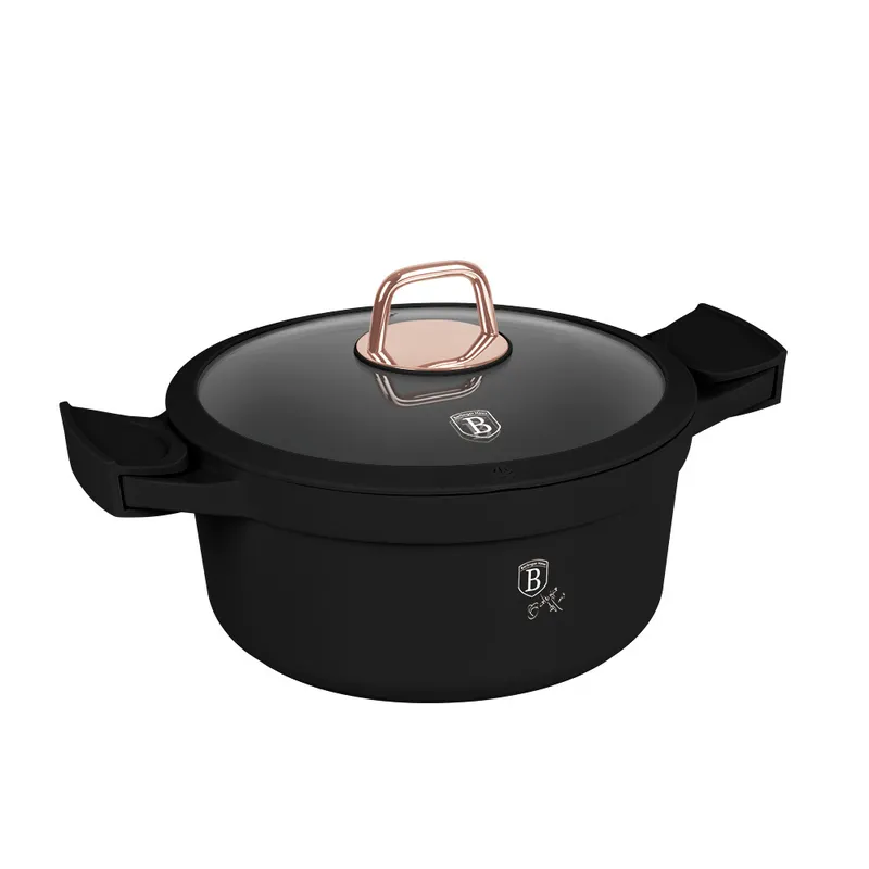 Garnek Z Pokrywką 24cm BerlingerHaus BH-1457 Black Rose Collection