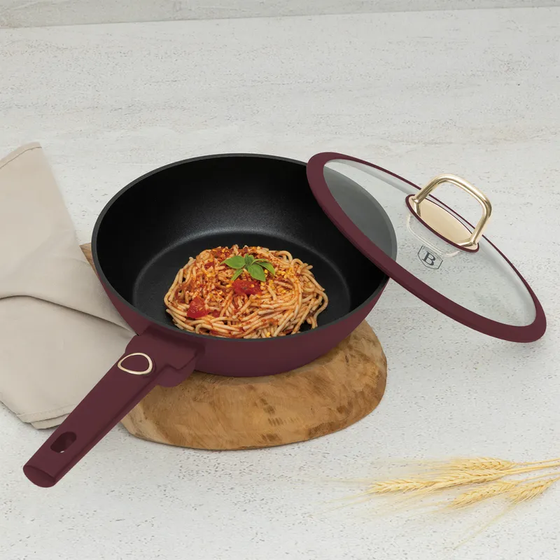 Patelnia Głęboka Z Pokrywką 24 cm BerlingerHaus Leonardo Collection BH-8032