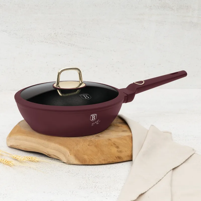 Patelnia Głęboka Z Pokrywką 24 cm BerlingerHaus Leonardo Collection BH-8032