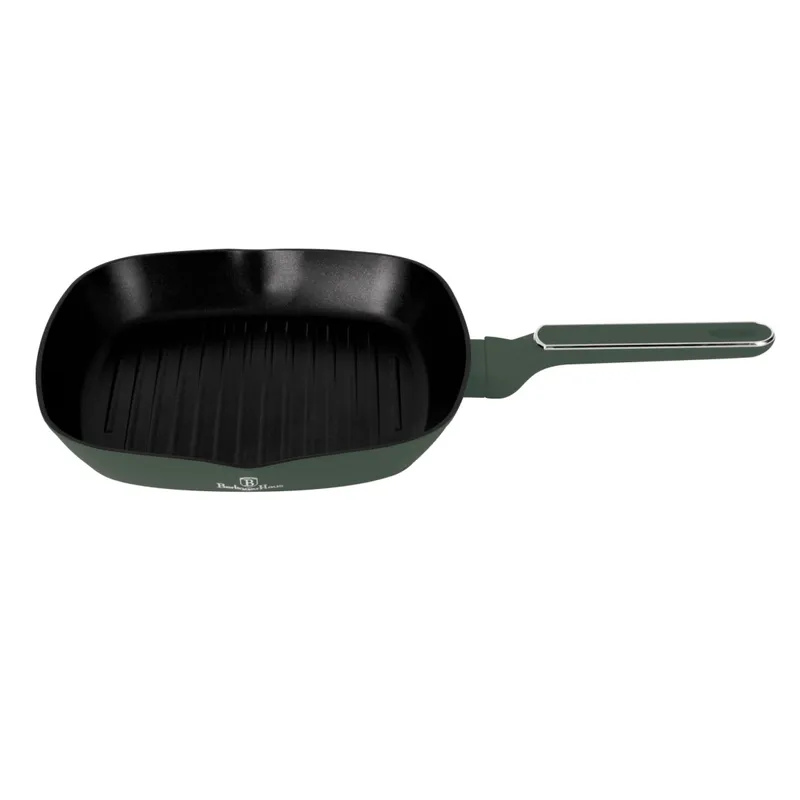 Patelnia Grillowa Z Pokrywką 28cm BerlingerHaus BH-8162 Matte Green