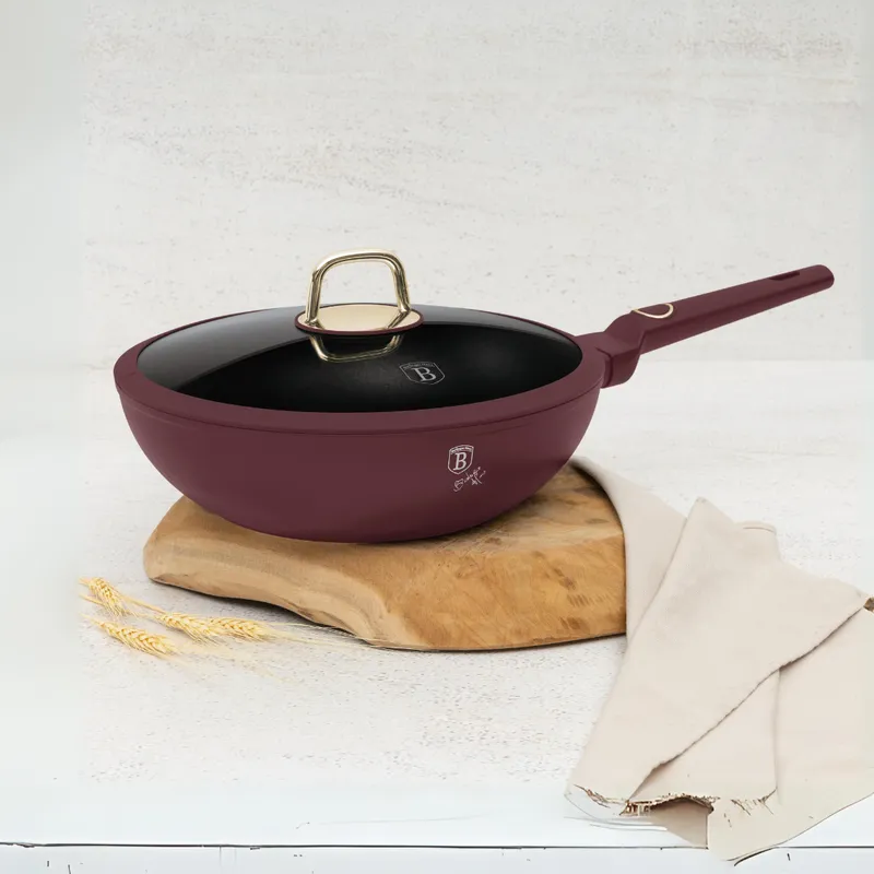 Patelnia Wok Z Pokrywką 28cm BerlingerHaus Leonartdo BH-8034