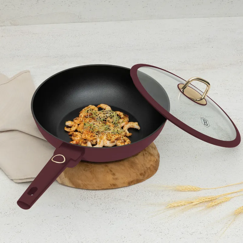 Patelnia Wok Z Pokrywką 28cm BerlingerHaus Leonartdo BH-8034