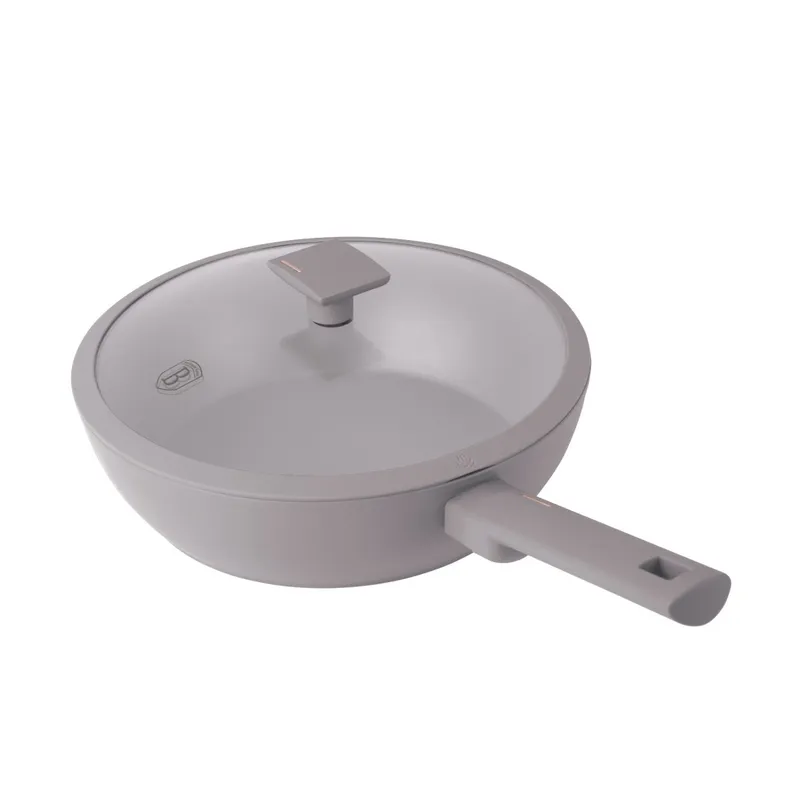 Patelnia Wok Z Pokrywką 28cm BerlingerHaus Taupe BH-8094