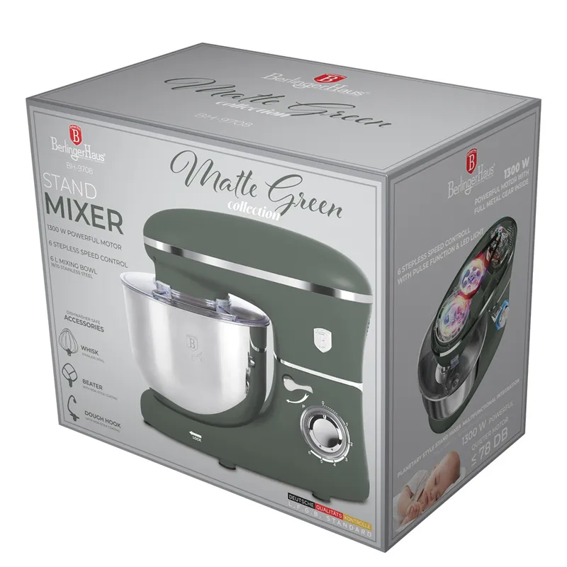 Robot Kuchenny Planetarny 1300W BerlingerHaus Matte Green BH-9708