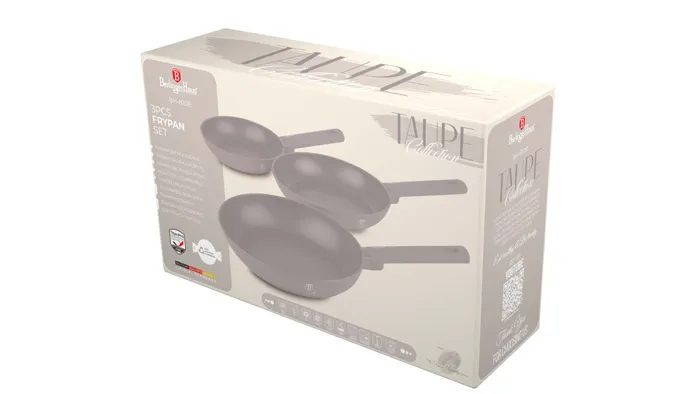 Zestaw 3 Patelni BerlingerHaus Taupe BH-8108