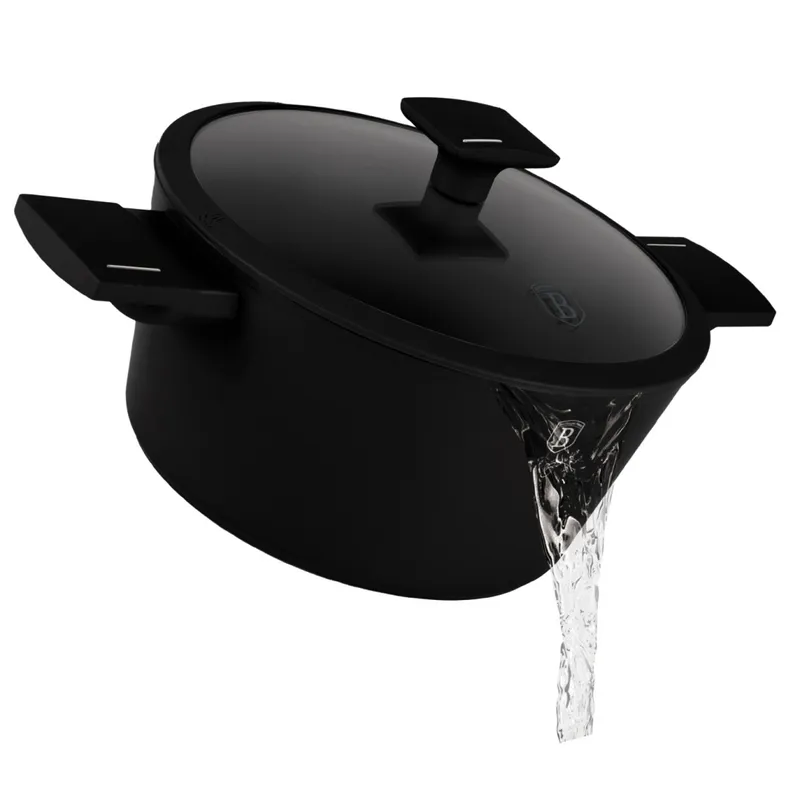 Garnek Z Pokrywką 20cm | BerlingerHaus BH-8187 Matte Black