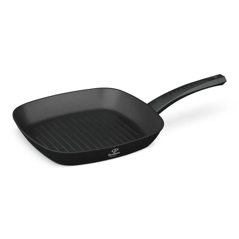 Patelnia Grillowa 28cm Z Powłoką Tytanową FASHION TV FTV-0033 Matte Black-Rose Gold
