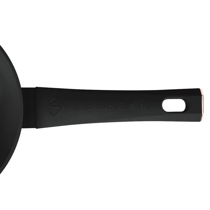 Patelnia Z Powłoką Tytanową 20cm FASHION TV FTV-0020 Matte Black- Rose Gold