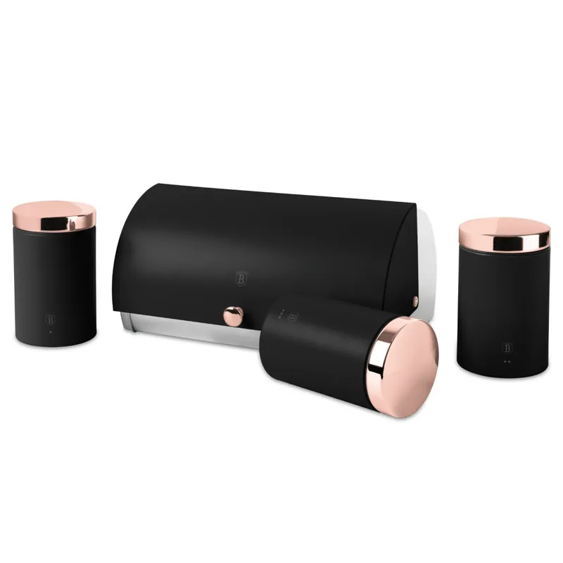 Zestaw 3 Pojemników I Chlebak BerlingerHaus BH-6835 Rose Gold