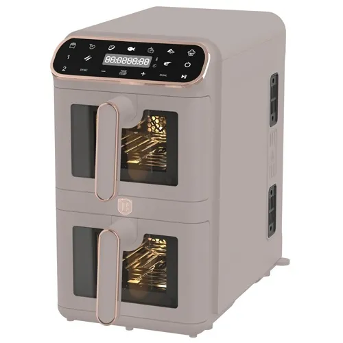 Air Fryer Frytkownica Beztłuszczowa Podwójna 11l BerlingerHaus Taupe BH-9804