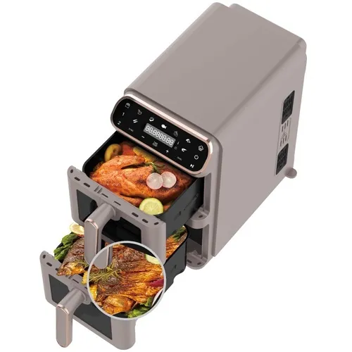 Air Fryer Frytkownica Beztłuszczowa Podwójna 11l BerlingerHaus Taupe BH-9804