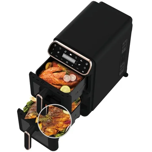 Air Fryer Frytkownica Beztłuszczowa Podwójna 11l Black Rose Collection BerlingerHaus BH-9802