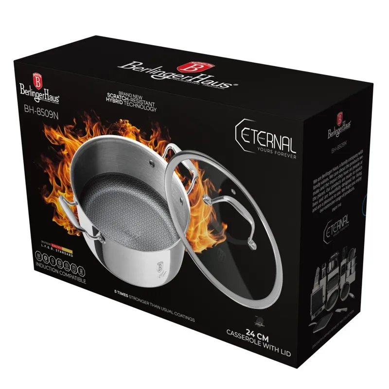 Garnek Z Pokrywką 24 cm BerlingerHaus Eternal Collection BH-8509