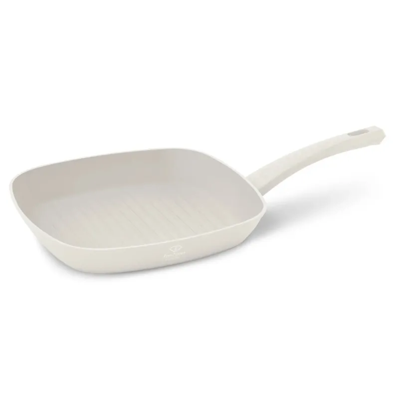 Patelnia Grillowa 28cm Z Powłoką Tytanową FASHION TV FTV-0064 Matte Cream Gold