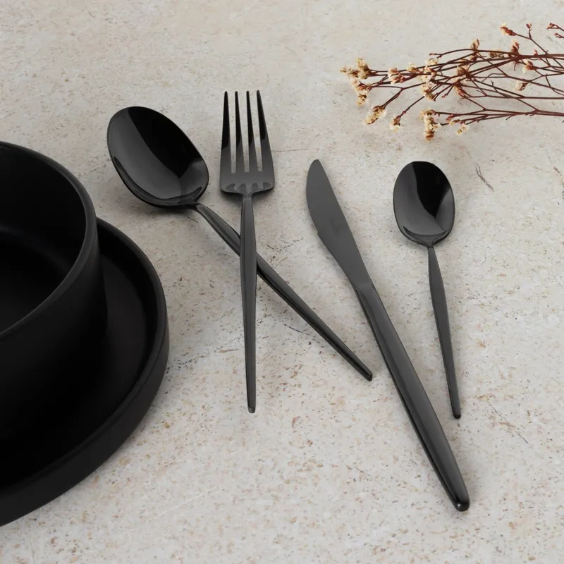 Sztućce 24szt BerlingerHaus Matte Black Collection BH-3069