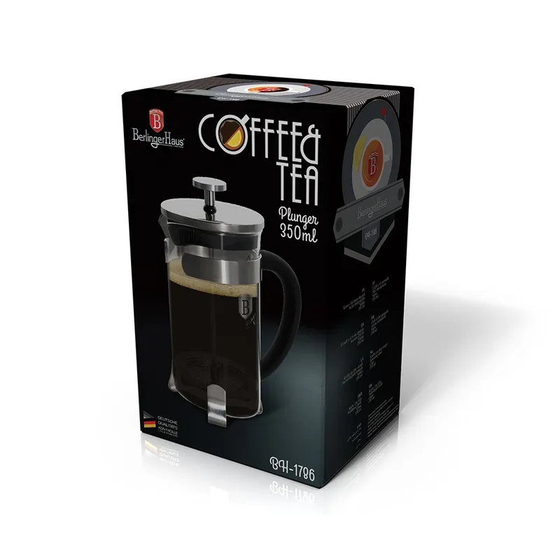 Zaparzacz Do Kawy I Herbaty 350 ml BerlingerHaus BH-1786 Black Silver Collection