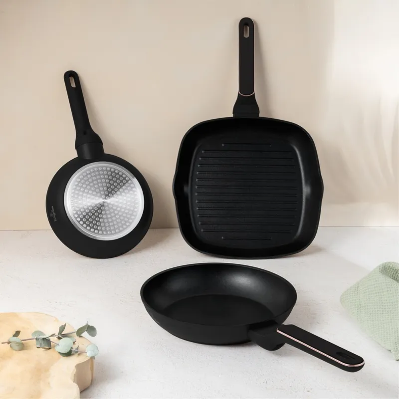 Zestaw 3 Patelni BerlingerHaus BH- 8361| Black Rose Collection
