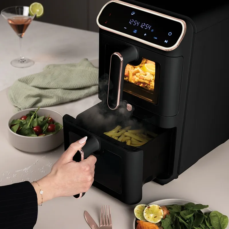Air Fryer Frytkownica Beztłuszczowa Podwójna 11l Black Rose Collection BerlingerHaus BH-9802